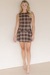 Hawthorne Drop Waist Plaid Mini Dress Hawthorne Drop Waist Plaid Mini Dress