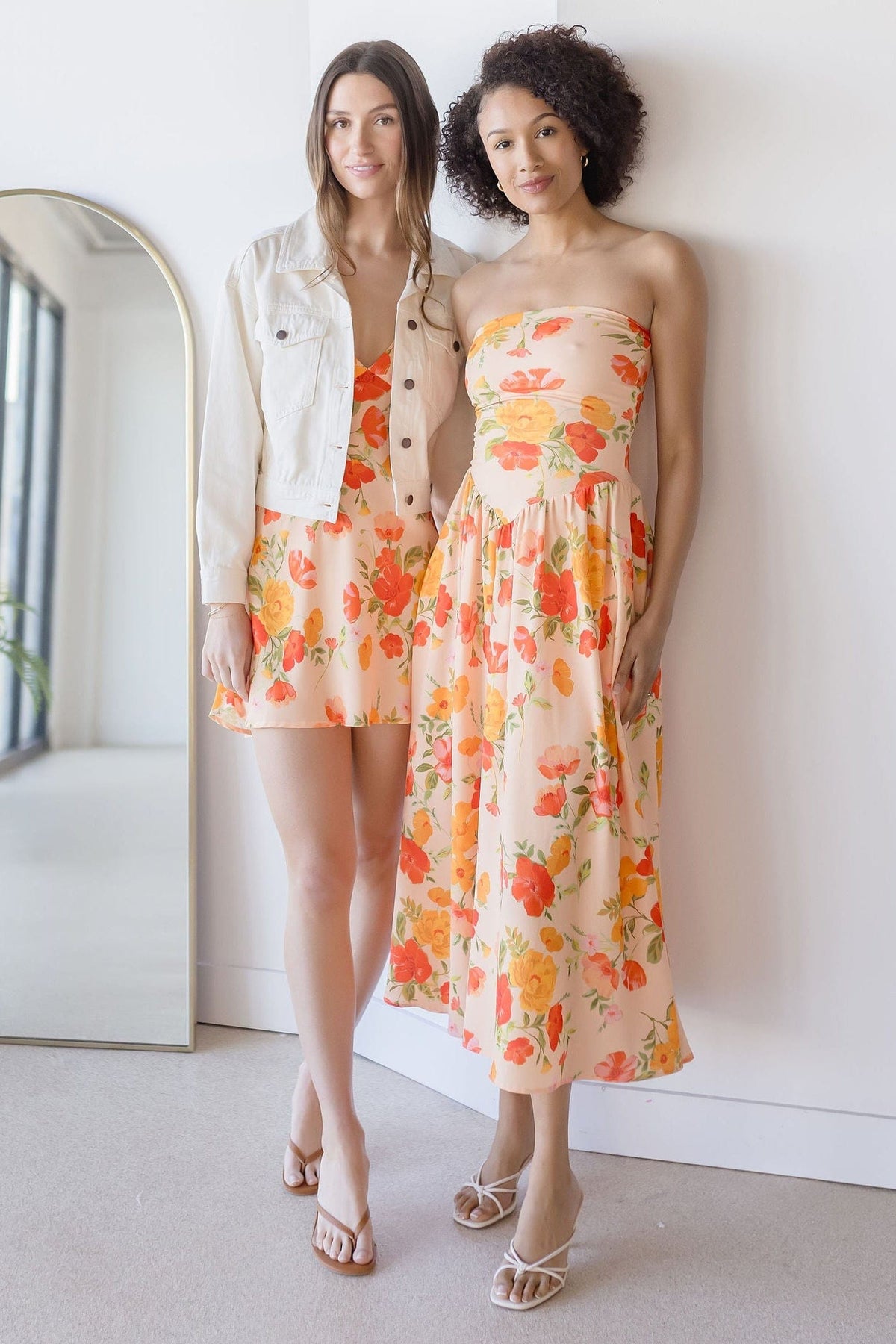 mini peach dress Callie Mini Dress