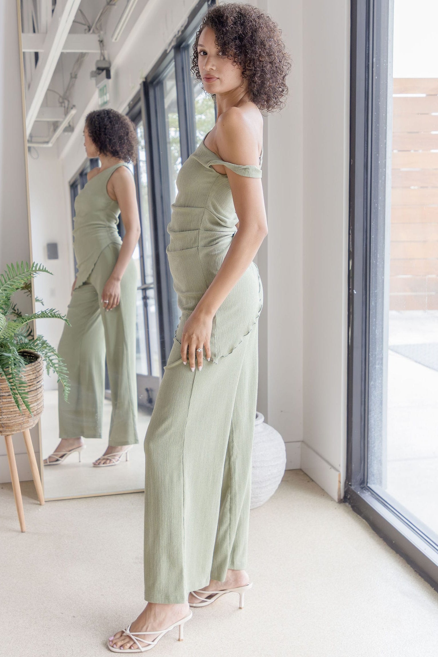 Romina Asymmetrical Stretch Top
