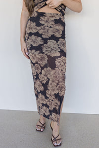 Stolen Glance Mesh Floral Maxi Skirt