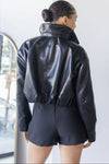 Vanna Cropped Leather Bomber Vanna Cropped Leather Bomber