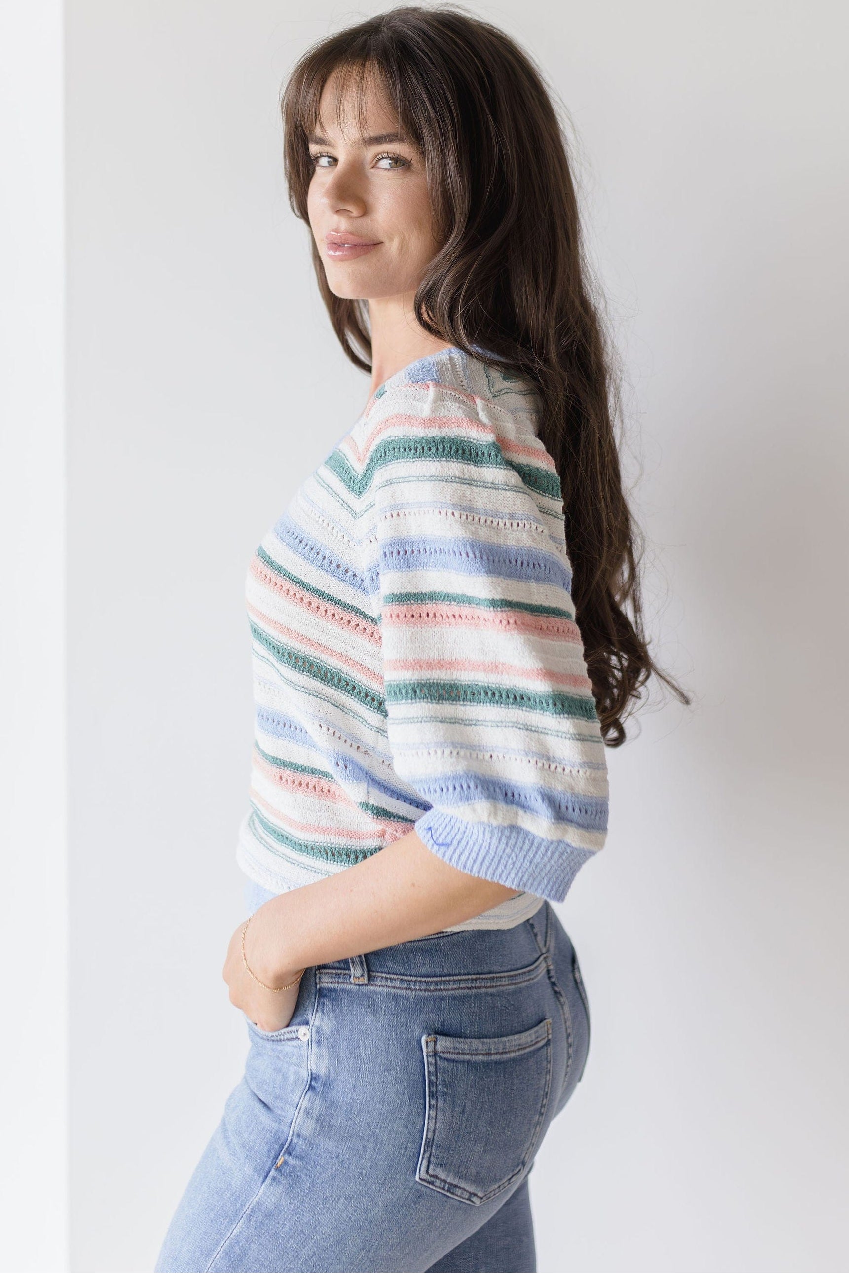 Mable Short Sleeve Sweater Top