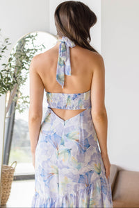 Bethina Floral Halter High-Low Dress