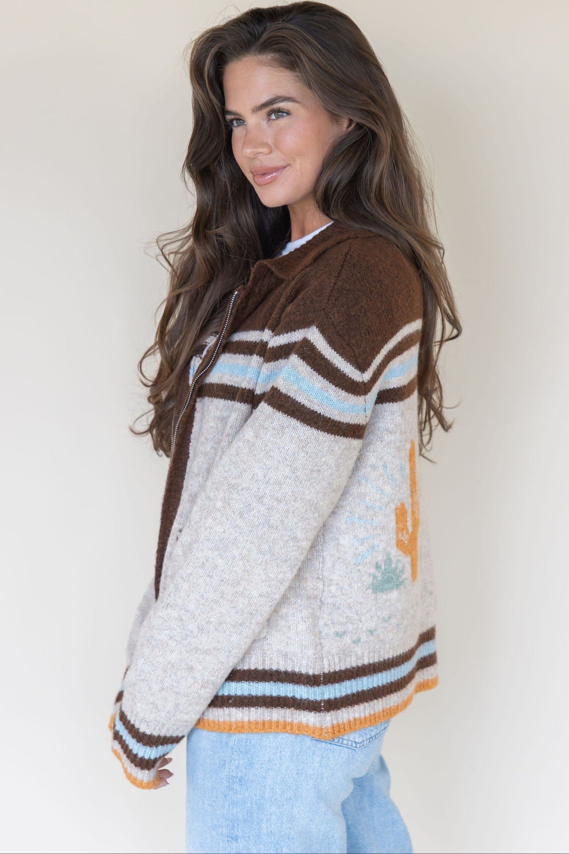 Kick Up The Dust Zip Up Sweater Kick Up The Dust Zip Up Sweater