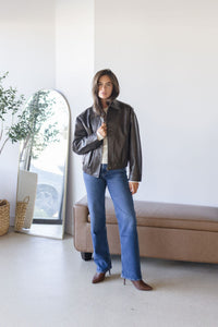 Shiloh Leather Bomber Jacket