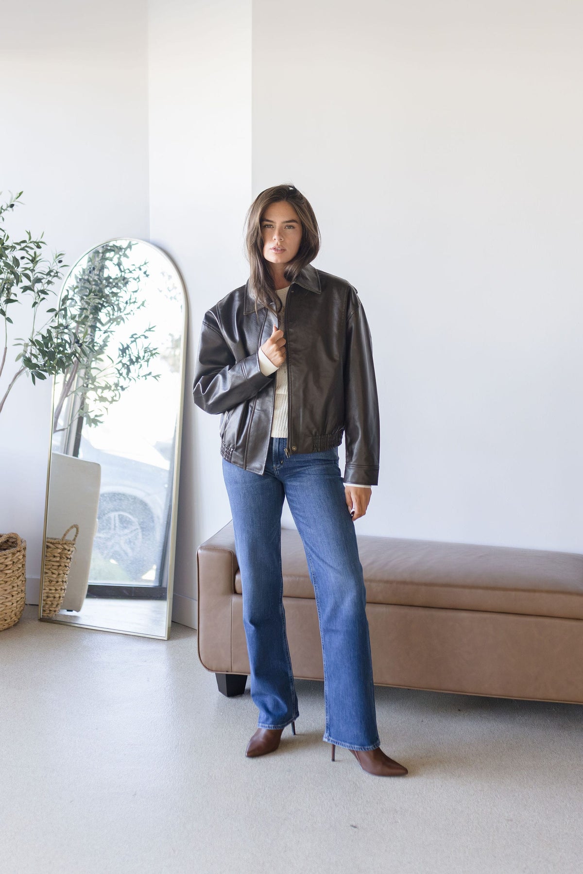 Shiloh Leather Bomber Jacket