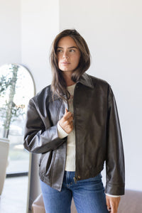 Shiloh Leather Bomber Jacket