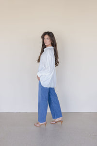 Lana Crinkled Button Down Shirt