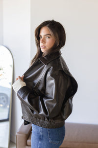 Shiloh Leather Bomber Jacket