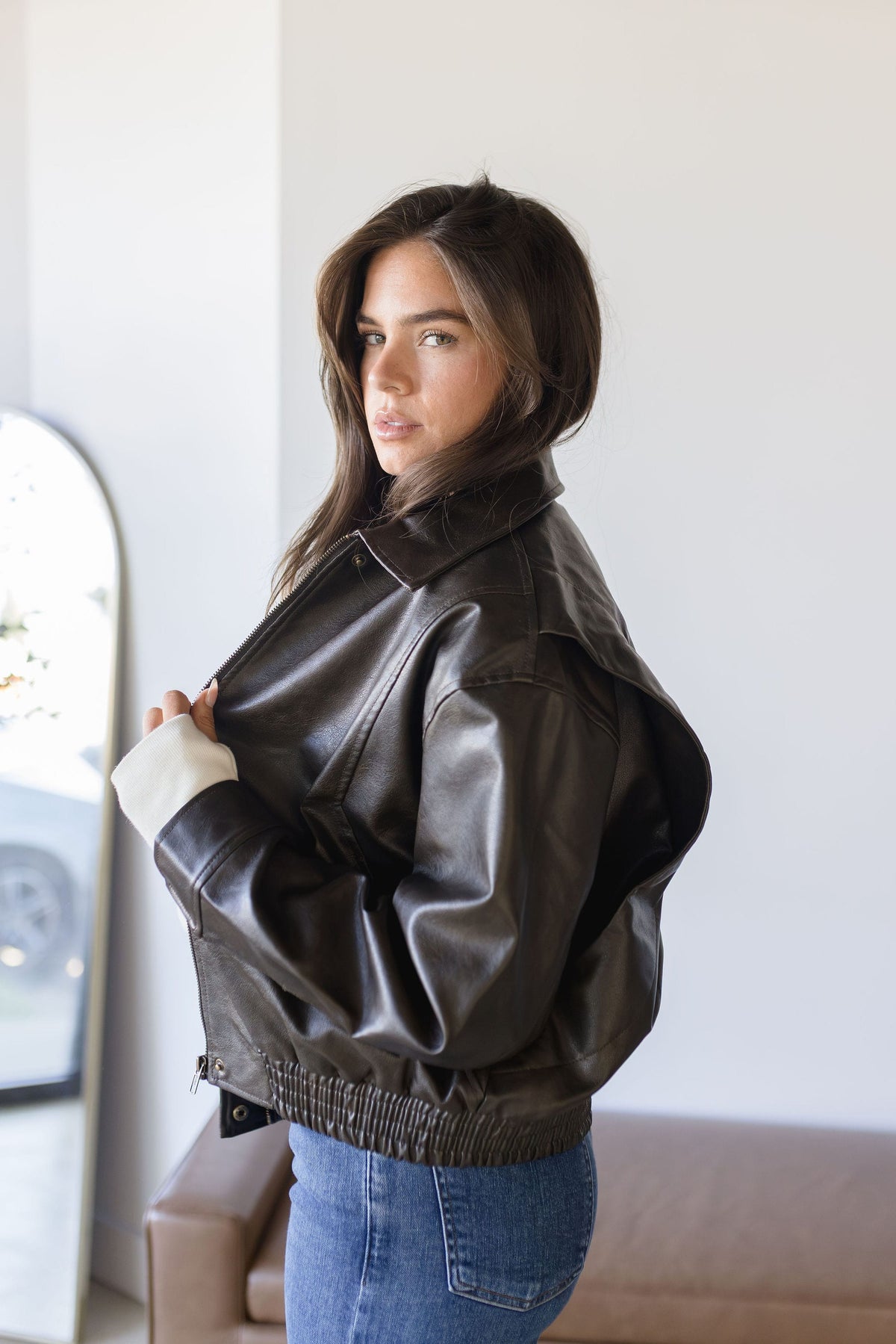 Shiloh Leather Bomber Jacket