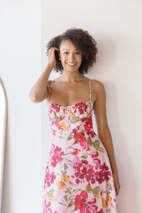 Karlyn Open Back Floral Midi Dress