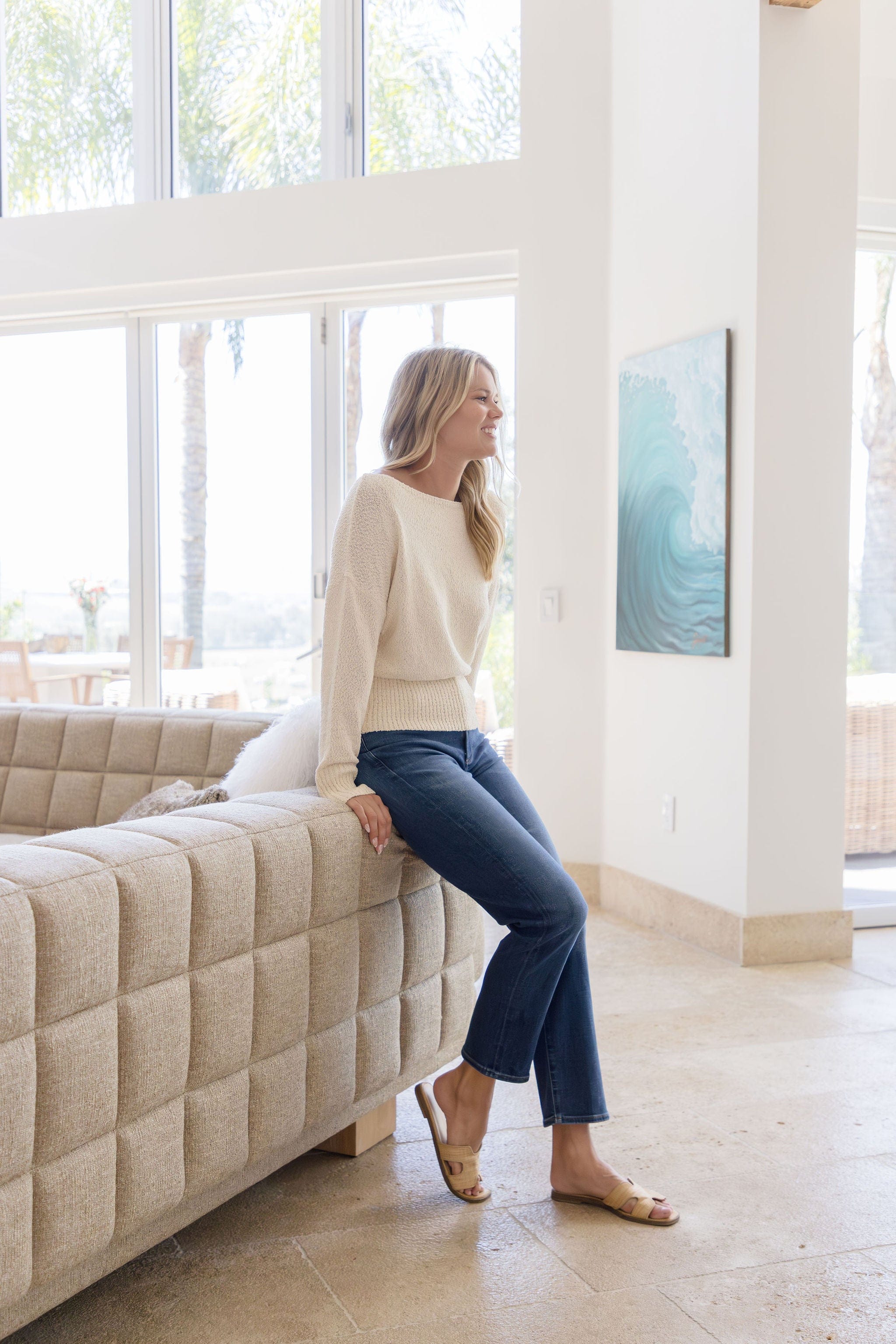 Donna Off The Shoulder Knit Sweater