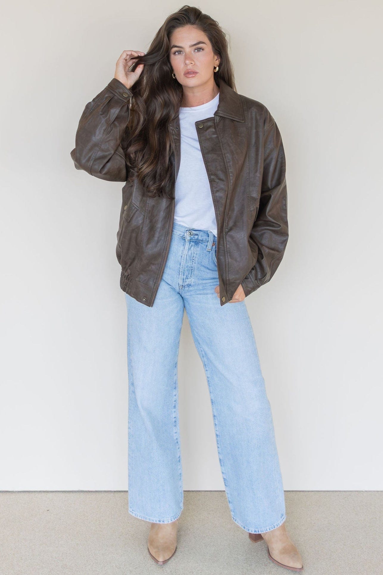 Briar Oversized Leather Jacket Briar Oversized Leather Jacket