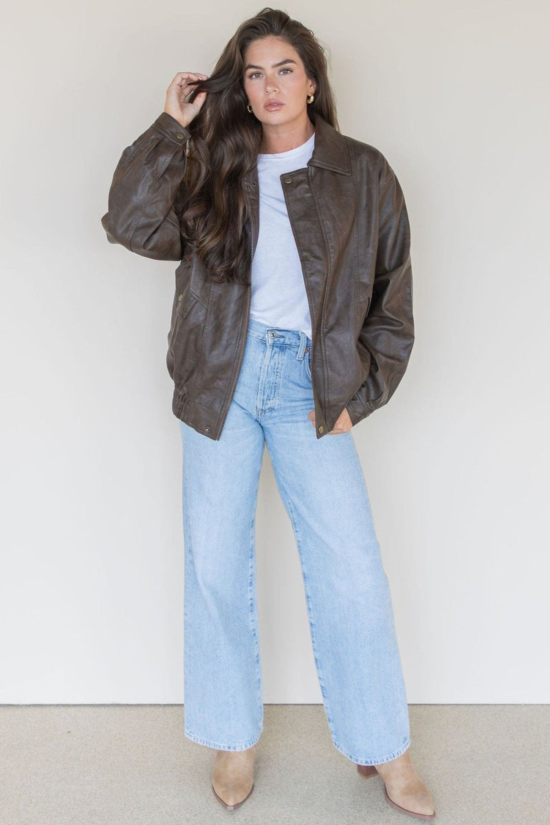 Briar Oversized Leather Jacket Briar Oversized Leather Jacket