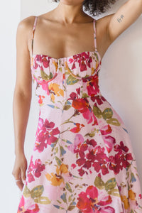 Karlyn Open Back Floral Midi Dress