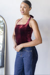 Jacy Velvet Corset Halter Top Jacy Velvet Corset Halter Top