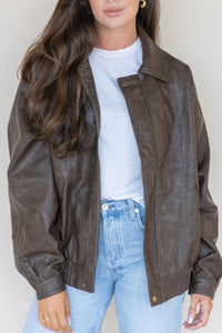 Briar Oversized Leather Jacket Briar Oversized Leather Jacket