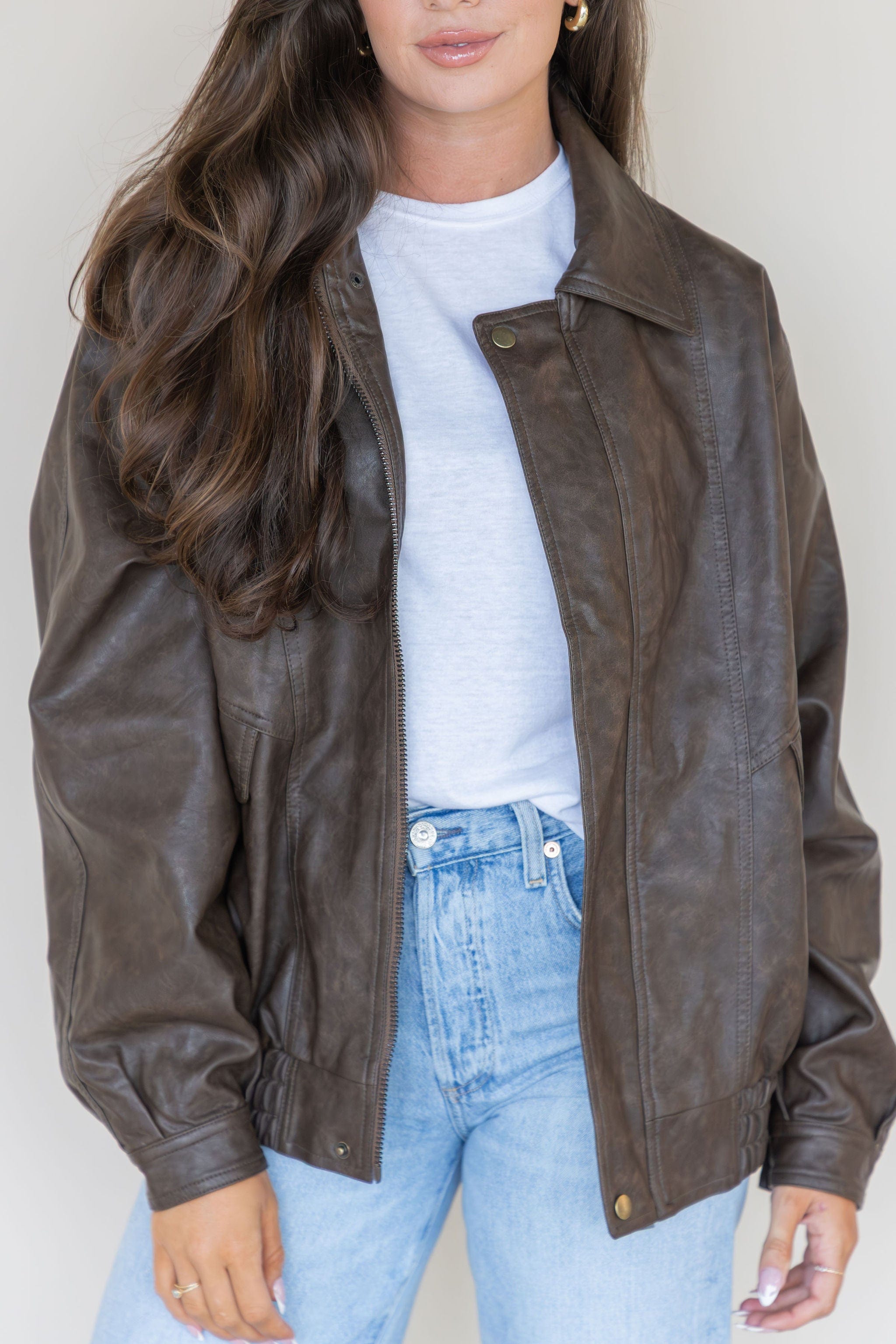 Briar Oversized Leather Jacket Briar Oversized Leather Jacket