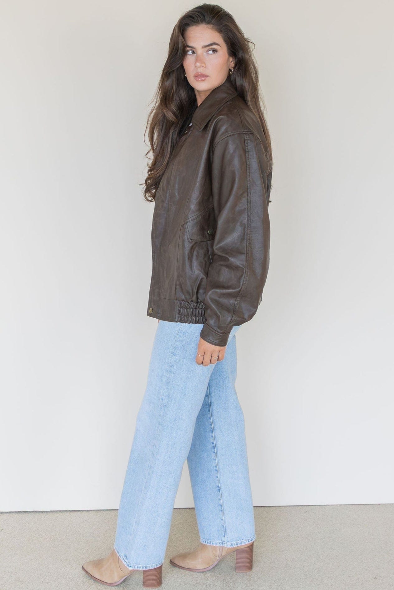 Briar Oversized Leather Jacket Briar Oversized Leather Jacket