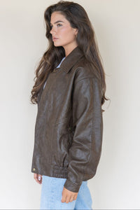 Briar Oversized Leather Jacket Briar Oversized Leather Jacket