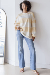 Classic Striped Oversized Crewneck
