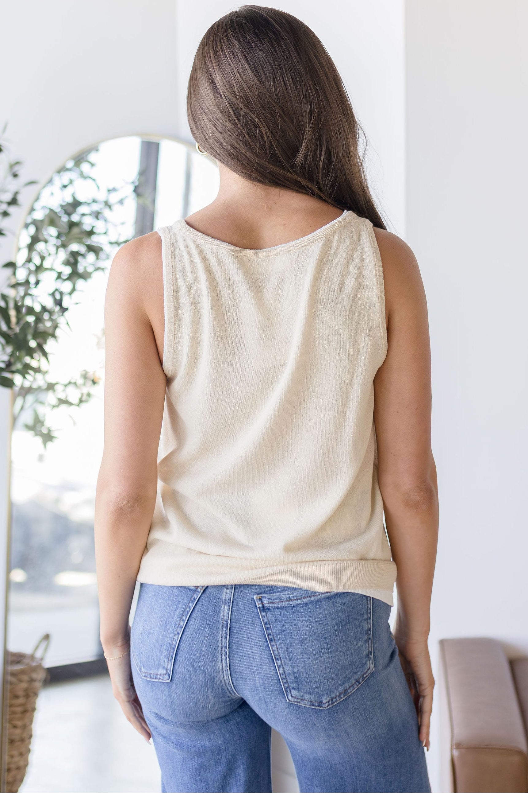 Aluna Sheer Layered Sweater Tank