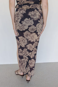 Stolen Glance Mesh Floral Maxi Skirt