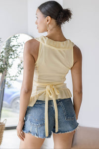 Jen Ruffle V-Neck Top