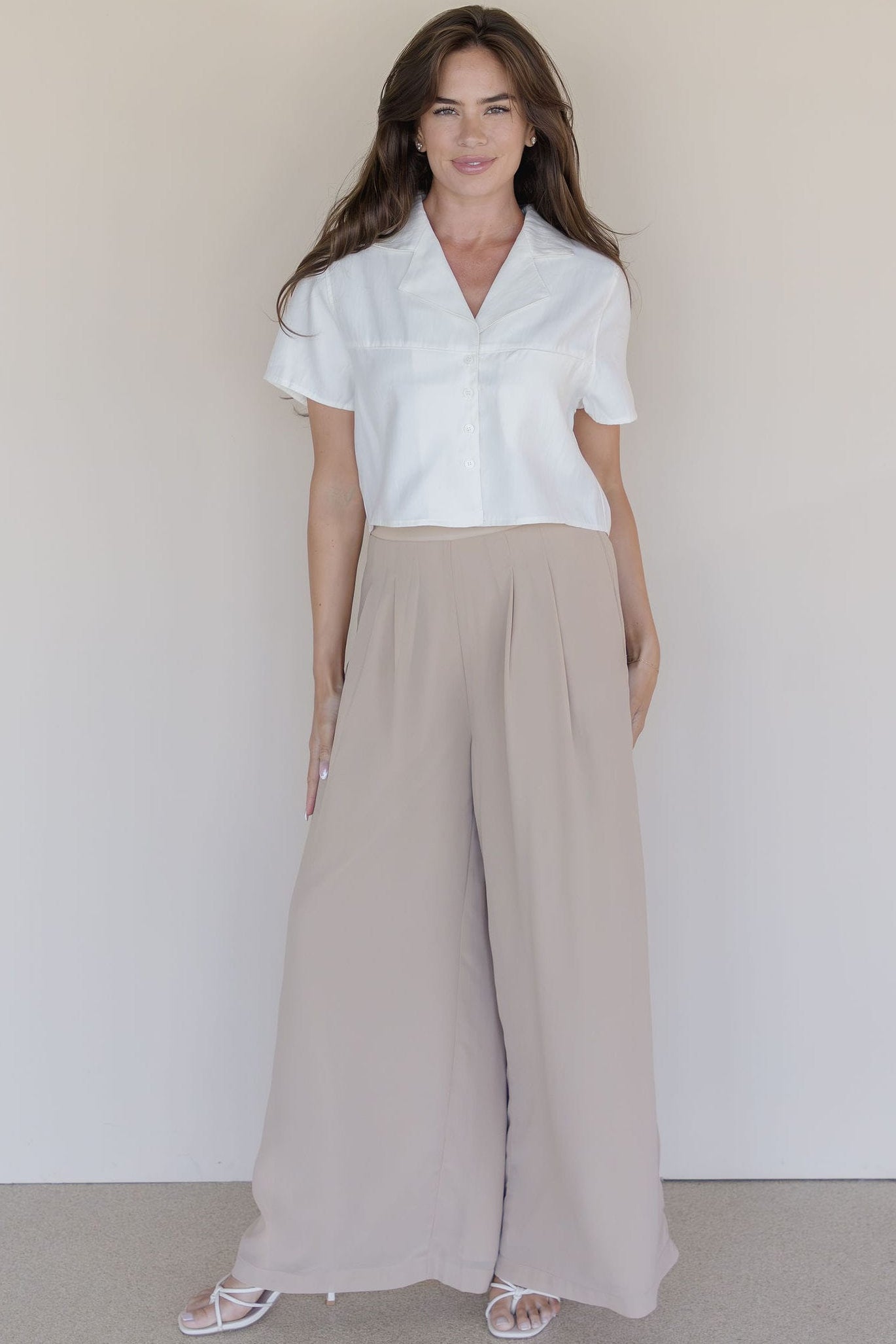 Ronnie Short Sleeve Button Up Blouse