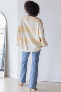 Classic Striped Oversized Crewneck