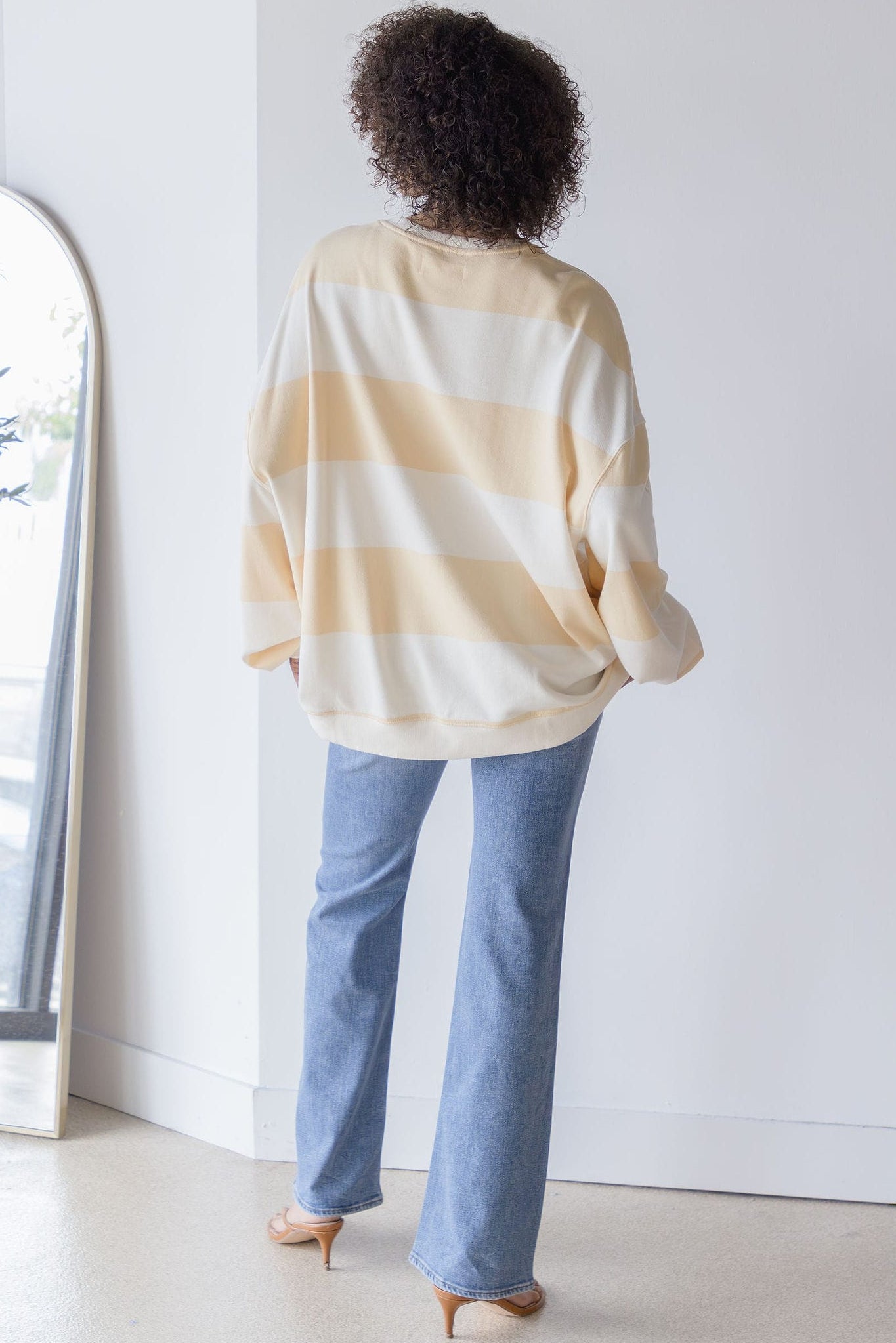 Classic Striped Oversized Crewneck