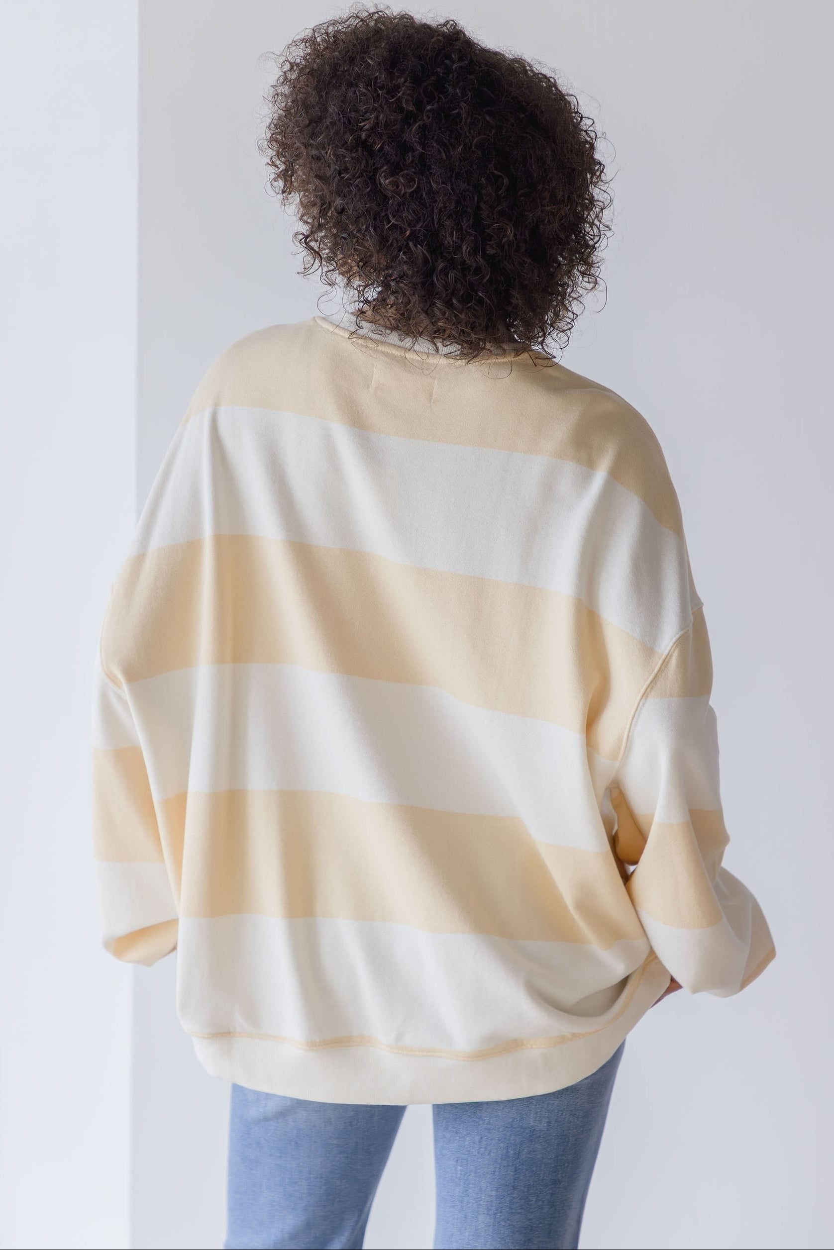Classic Striped Oversized Crewneck