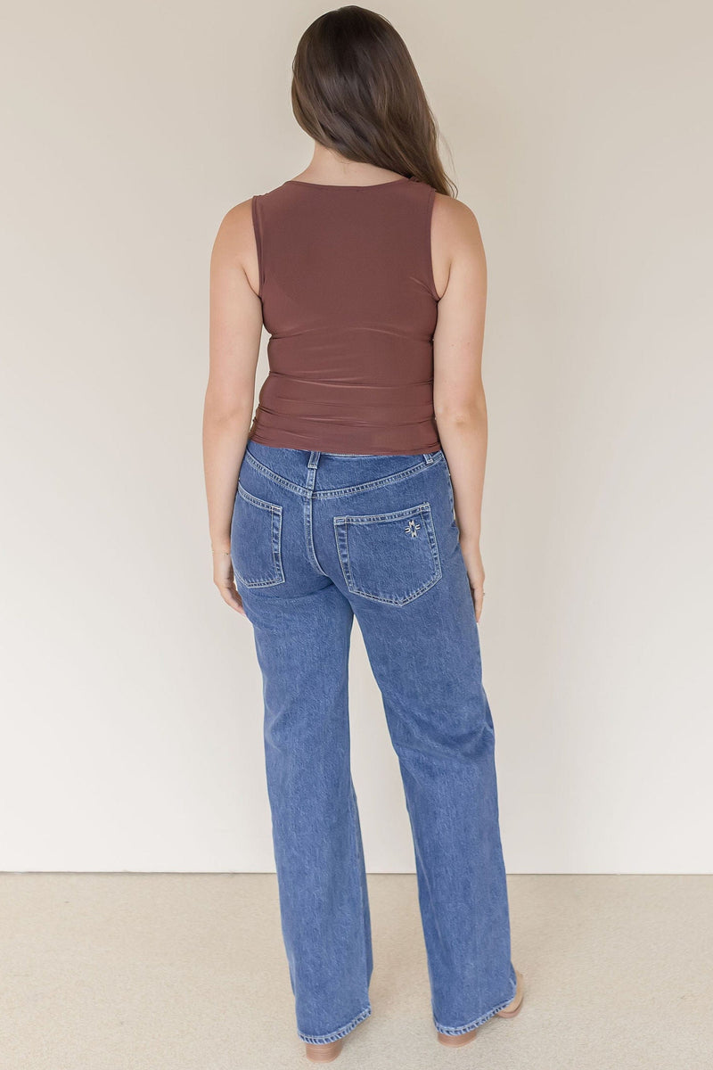 Lowen Cowl Top With Shoulder Ring Accent Lowen Cowl Top With Shoulder Ring Accent