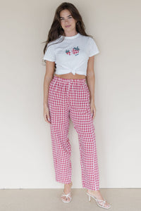 Strawberry Patch Gingham Pant