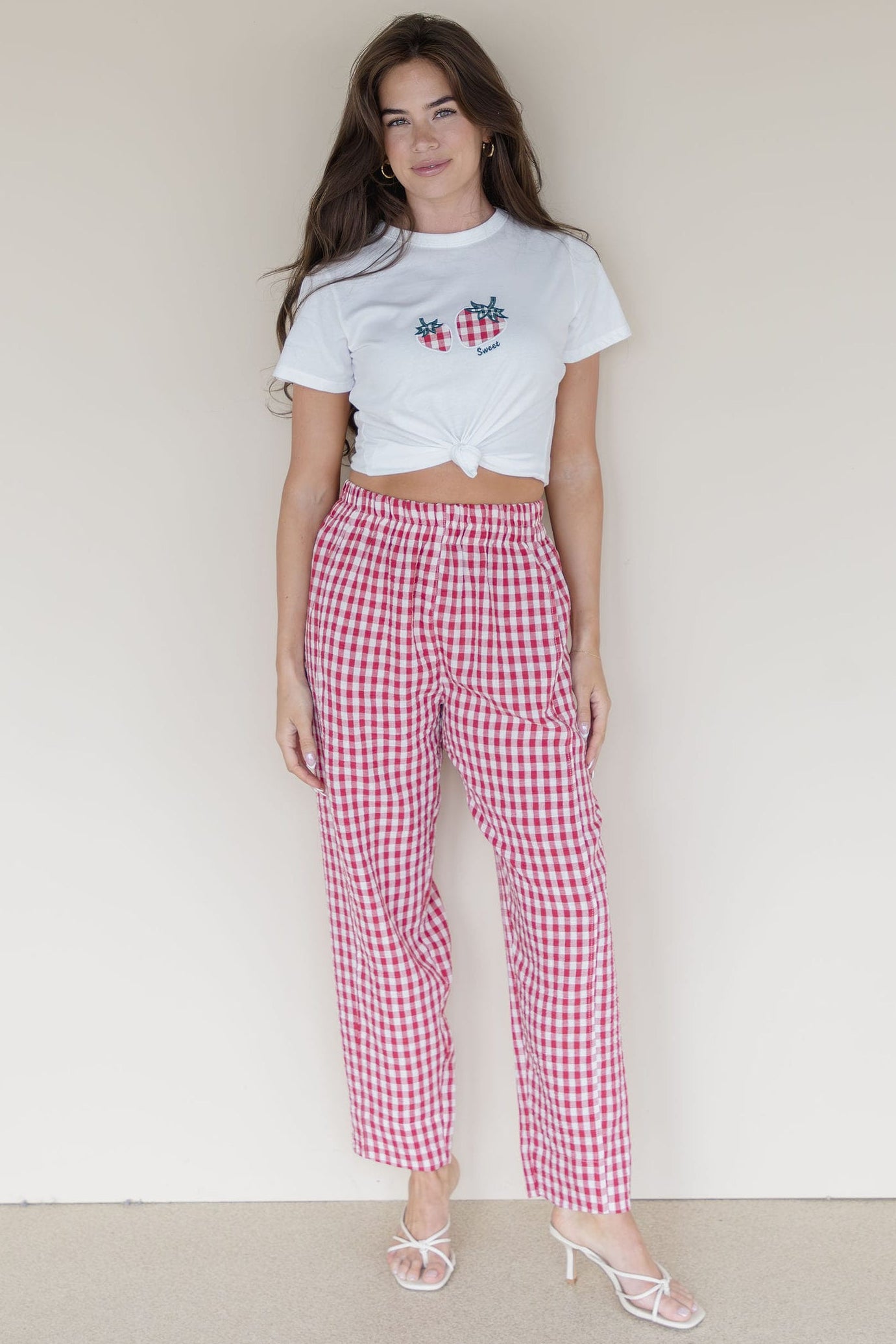 Strawberry Patch Gingham Pant