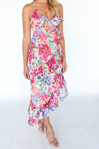 Cyrine Ruffled Floral Maxi Dress