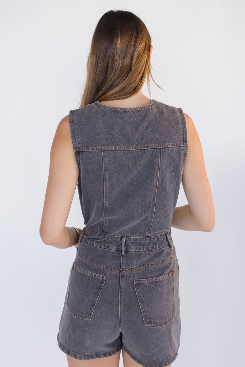 Jodie Denim Vest Romper