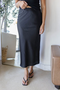 Ruthie Satin Midi Skirt