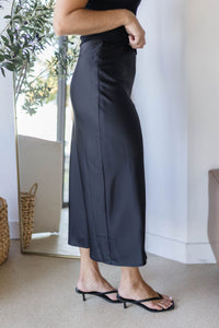 Ruthie Satin Midi Skirt
