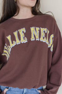 Willie Nelson In Austin Oversized Crew Sweatshirt