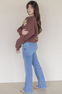 Willie Nelson In Austin Oversized Crew Sweatshirt