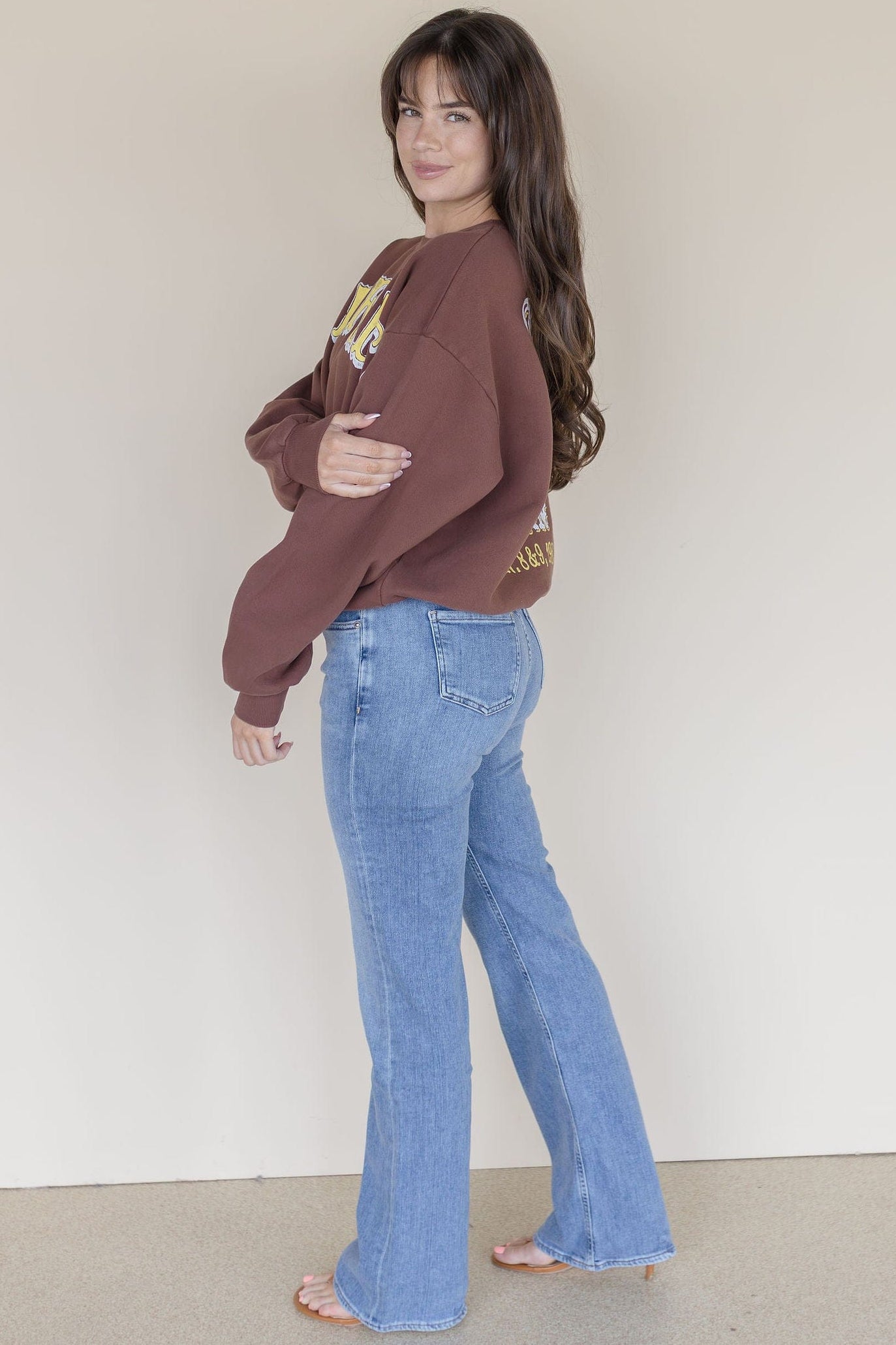 Willie Nelson In Austin Oversized Crew Sweatshirt