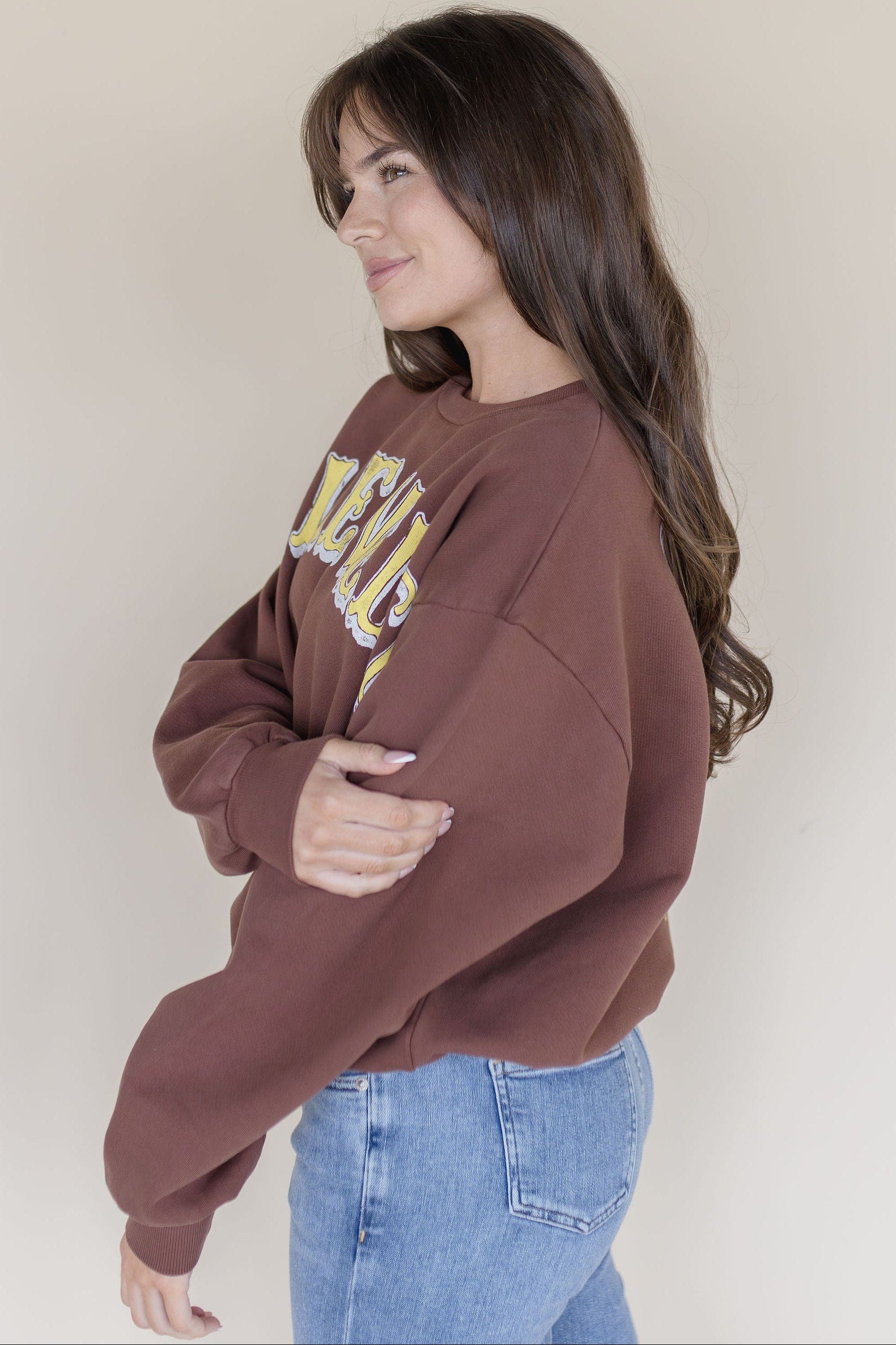 Willie Nelson In Austin Oversized Crew Sweatshirt