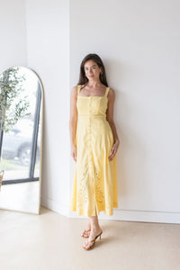 Slow Burn Eyelet Midi Dress