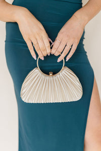 Ava Pleated Satin Evening Clutch Ava Pleated Satin Evening Clutch