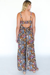 Malika Abstract Tropical Jumpsuit