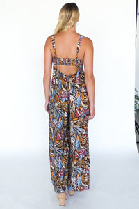 Malika Abstract Tropical Jumpsuit