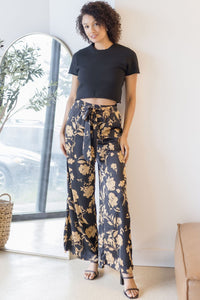 Astra Printed Tie Waist Pant Astra Printed Tie Waist Pant