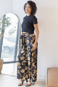 Astra Printed Tie Waist Pant Astra Printed Tie Waist Pant
