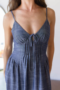 Malia Tie Front Midi Dress